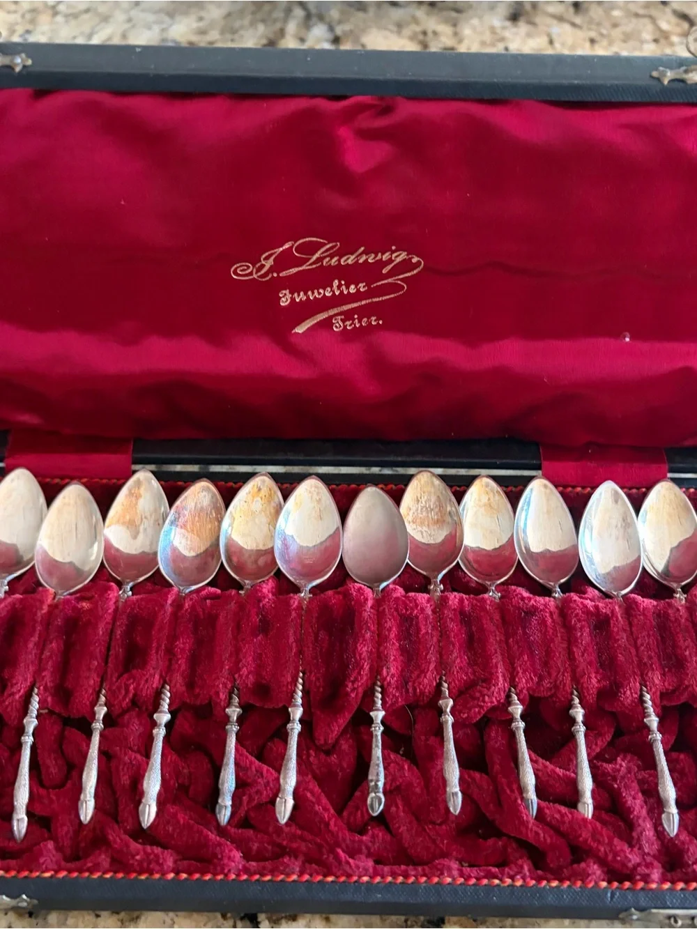 ✨ Vintage German 800 Silver Spoon Set – Original Box ✨